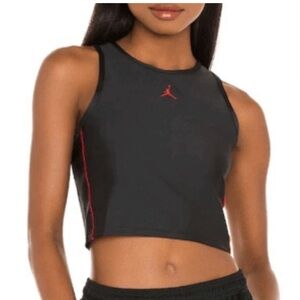 Jordan Black and Red Women's Crop Top